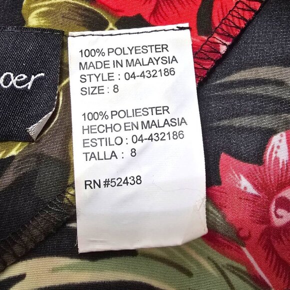 Melissa Harper Tropical Floral Waist Tie Wrap Dress Sz 8 - Picture 8 of 9